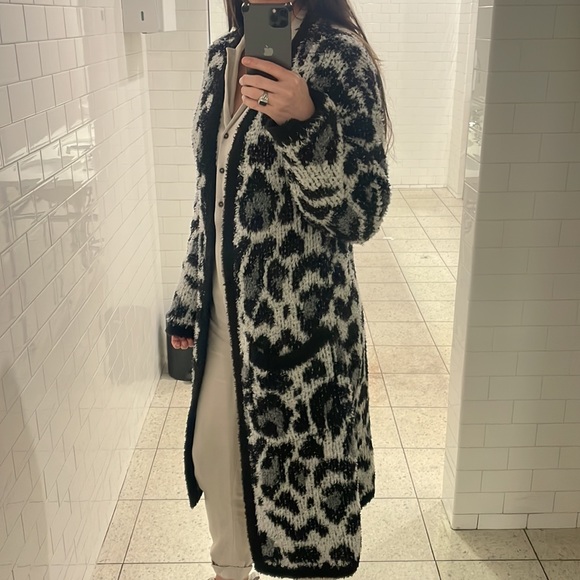 The kooples kimono animal print oversized cardigan - Picture 2 of 4